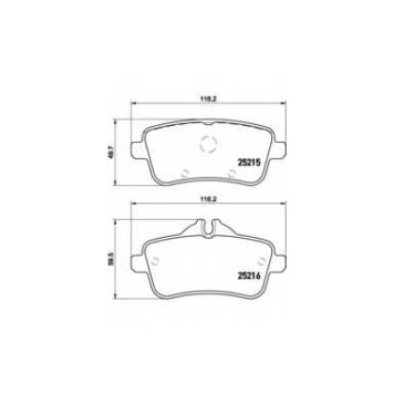 Колодки тормозные дисковые для MERCEDES GL(X166), GLE(C292,W166), GLS(X166), M(W166) <b>BREMBO P 50 101</b>