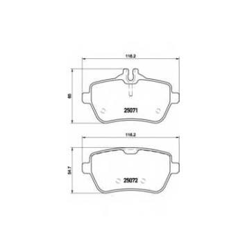 Колодки тормозные дисковые для MERCEDES SL(R231) <b>BREMBO P 50 103</b>