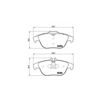 BREMBO P50104 - колодки тормозные, задние