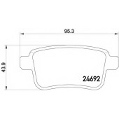 Колодки тормозные дисковые для MERCEDES CITAN Mixto(415), CITAN(415) <b>BREMBO P 50 107</b>