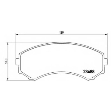 BREMBO P54029 - колодки тормозные, передние