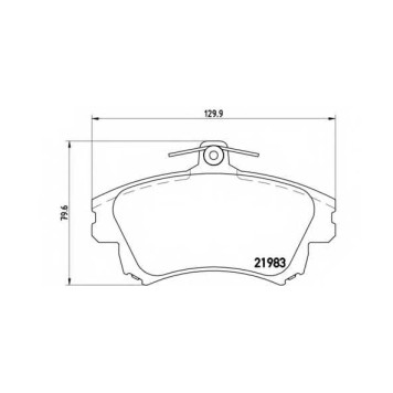 Колодки тормозные дисковые для MITSUBISHI COLT CZC(RG), COLT(Z2#A,Z3#A) <b>BREMBO P 54 036 / 21983</b>