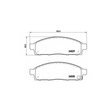 BREMBO P54038 - колодки тормозные, передние