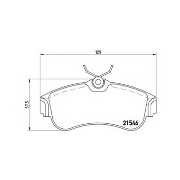 Колодки тормозные дисковые для NISSAN ALMERA(N16), PRIMERA(P10,P11,WP11) <b>BREMBO P 56 022 / 21546</b>
