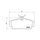 Колодки тормозные дисковые для NISSAN ALMERA(N16), PRIMERA(P11,WP11) <b>BREMBO P 56 036 / 23093</b>