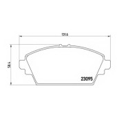 Колодки тормозные дисковые для NISSAN ALMERA TINO(V10), PRIMERA(P12,WP12) <b>BREMBO P 56 044 / 23095</b>
