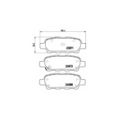 Колодки тормозные дисковые для INFINITI FX, G, M35, M45 / NISSAN ALTIMA, CUBE, ELGRAND, MURANO, QASHQAI, SERENA, TEANA, TIIDA, X-TRAIL / RENAULT KOLEOS / SUZUKI LANDY <b>BREMBO P 56 046 / 23871</b>