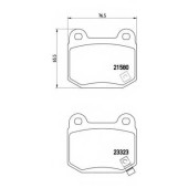Колодки тормозные дисковые для MITSUBISHI LANCER(CJ-CP#,CS#A,CT0) / NISSAN 350 Z(Z33) / SUBARU FORESTER(SJ), IMPREZA(G3,GD,GG,GH,GR) <b>BREMBO P 56 048 / 21580</b>