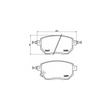 Колодки тормозные дисковые для INFINITI FX, M35, M45 / NISSAN MURANO(Z50) <b>BREMBO P 56 051 / 24056</b>