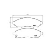 Колодки тормозные дисковые для NISSAN NAVARA(D40), PATHFINDER(R51), SERENA(C25), XTERRA(N50) / SUZUKI LANDY(SC25) <b>BREMBO P 56 059 / 24227</b>