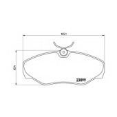 Колодки тормозные дисковые для NISSAN PRIMASTAR(X83) / OPEL VIVARO(E7,F7,J7) / RENAULT ESPACE(JE0#), TRAFIC(EL,FL,JL) <b>BREMBO P 56 061 / 23099</b>