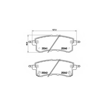 Колодки тормозные дисковые для INFINITI QX56, QX80 / NISSAN PATROL(Y62) <b>BREMBO P 56 082</b>