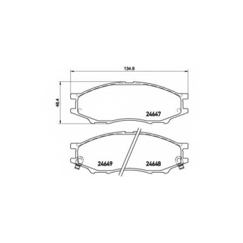 Колодки тормозные дисковые для NISSAN ALMERA(B10), CUBE(Z10), SUNNY <b>BREMBO P 56 083</b>