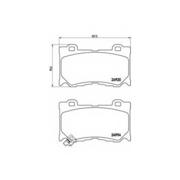 Колодки тормозные дисковые для INFINITI FX, QX70 <b>BREMBO P 56 084</b>