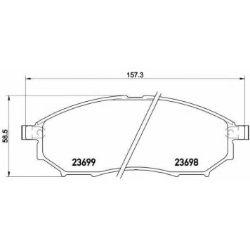 Колодки тормозные дисковые для INFINITI EX, G, M(Y51), M35, M37, Q60, Q70(Y51), QX50 <b>BREMBO P 56 094</b>