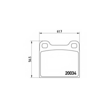 Колодки тормозные дисковые для BMW 02(E10) / MERCEDES COUPE(W111), PAGODE(W113) / OPEL OPEL / PORSCHE 914 / SAAB 99 <b>BREMBO P 59 001 / 20034</b>
