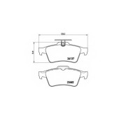 BREMBO P59042 - колодки тормозные, задние