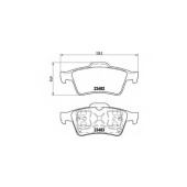 Колодки тормозные дисковые для NISSAN PRIMERA(P12,WP12) / RENAULT ESPACE(JK0/1#), LAGUNA(BG0/1#,KG0/1#), MEGANE(BM0/1#,CM0/1#), VEL SATIS(BJ0#) <b>BREMBO P 59 044 / 23482</b>