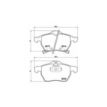 Колодки тормозные дисковые для OPEL ASTRA(F07#, F08#, F35#, F48#, F67), VECTRA(31#), ZAFIRA(F75#) / SAAB 9-3(YS3D), 9-5(YS3E) <b>BREMBO P 59 048 / 23116</b>