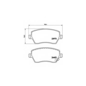 Колодки тормозные дисковые для OPEL AGILA(B) / SUZUKI SPLASH, SWIFT(EZ,MZ) <b>BREMBO P 59 050 / 23973</b>