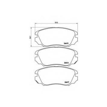 Колодки тормозные дисковые для CHEVROLET MALIBU(V300) / OPEL INSIGNIA / SAAB 9-5(YS3G) <b>BREMBO P 59 054 / 24415</b>