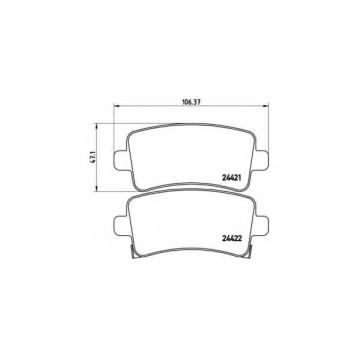 Колодки тормозные дисковые для CHEVROLET MALIBU(V300) / OPEL INSIGNIA / SAAB 9-5(YS3G) <b>BREMBO P 59 060</b>