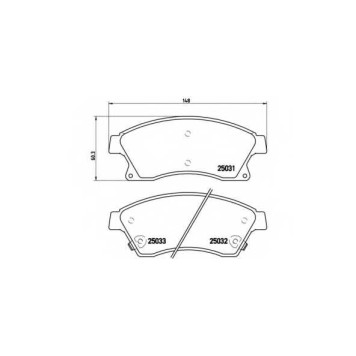 BREMBO P59076 - колодки тормозные, передние