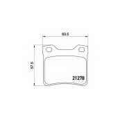 Колодки тормозные дисковые для PEUGEOT 406(8B,8C,8E/F), 607(9D,9U) <b>BREMBO P 61 058 / 21278</b>
