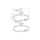 Колодки тормозные дисковые для CITROEN BERLINGO(M#, MF), XSARA(N0, N1, N2) / PEUGEOT 306(7#, 7A, 7B, 7C, 7D, 7E, N#, N3, N5), PARTNER(5, 5F) <b>BREMBO P 61 060 / 23124</b>