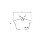 Колодки тормозные дисковые для CITROEN C5(RD#,TD#) / PEUGEOT 407(6C#,6D#,6E#), 607(9D,9U) <b>BREMBO P 61 079 / 24135</b>