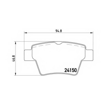 Колодки тормозные дисковые для CITROEN C4(LA#,LC#) / PEUGEOT 307(3A/C,3B,3E,3H) <b>BREMBO P 61 080 / 24150</b>
