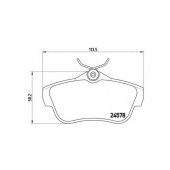 Колодки тормозные дисковые для CITROEN JUMPY / FIAT SCUDO(270, 272) / PEUGEOT EXPERT(VF3A#, VF3U#, VF3V#, VF3X#) / TOYOTA PROACE <b>BREMBO P 61 095 / 24578</b>