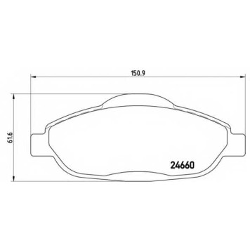 Колодки тормозные дисковые для PEUGEOT 3008, 308(4A#,4C#), 408 <b>BREMBO P 61 101 / 24660</b>