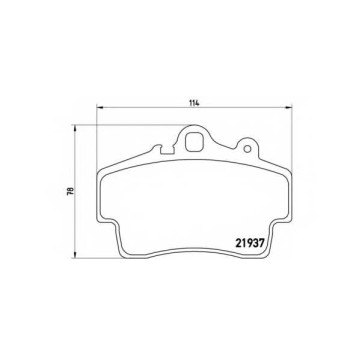 Колодки тормозные дисковые для PORSCHE BOXSTER(986,987), CAYMAN(987) <b>BREMBO P 65 007 / 21937</b>