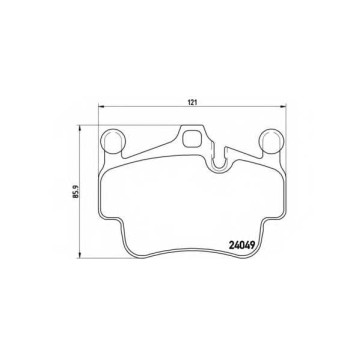 Колодки тормозные дисковые для PORSCHE 911(997), BOXSTER(987), CAYMAN(987) <b>BREMBO P 65 014 / 24049</b>