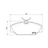Колодки тормозные дисковые для RENAULT CLIO, LAGUNA, MEGANE, SAFRANE, SCENIC <b>BREMBO P 68 027 / 23172</b>