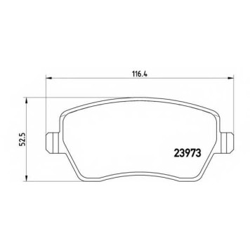 Колодки тормозные дисковые BREMBO P 68 033 / 23973