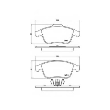 Колодки тормозные дисковые для RENAULT CLIO, GRAND(JZ0/1#), MEGANE(BZ0#, DZ0/1#, EZ0/1#, KZ0/1), SCENIC(JZ0/1#) <b>BREMBO P 68 047 / 24710</b>
