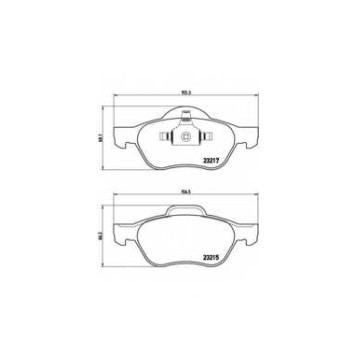 Колодки тормозные дисковые для RENAULT CLIO(BR0/1, CR0/1), MEGANE(BM0/1#, CM0/1#, EM0/1#, KM0/1#, LM0/1#), SCENIC(JM0/1#) <b>BREMBO P 68 048 / 23215</b>