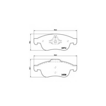 Колодки тормозные дисковые для RENAULT CAPTUR, DUSTER, FLUENCE(L30#), GRAND(JZ0/1#), MEGANE(BZ0#, DZ0/1#, EZ0/1#, KZ0/1), SCENIC(JZ0/1#) <b>BREMBO P 68 050 / 24538</b>
