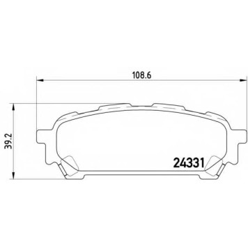 BREMBO P78014 - колодки тормозные, задние