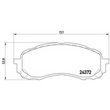 Колодки тормозные дисковые для SUBARU IMPREZA(GD,GG,GP) <b>BREMBO P 78 015 / 24372</b>