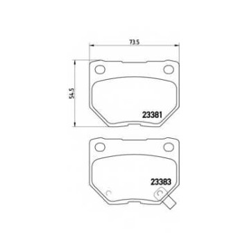 Колодки тормозные дисковые для SUBARU IMPREZA(G3,GD,GG,GH,GR) <b>BREMBO P 78 016 / 23381</b>