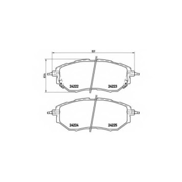 Колодки тормозные дисковые для SUBARU BRZ, FORESTER, IMPREZA, LEGACY, LEVORG, OUTBACK, TRIBECA <b>BREMBO P 78 017 / 24222</b>