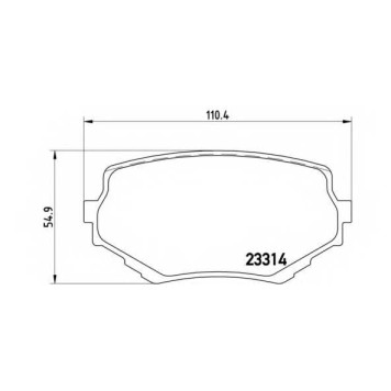 Колодки тормозные дисковые для SUZUKI GRAND VITARA(FT), VITARA(ET,TA) <b>BREMBO P 79 009 / 23314</b>