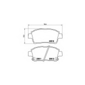 Колодки тормозные дисковые для TOYOTA CELICA, COROLLA, IST, PRIUS, WILL CYPHA, WILL VS, YARIS <b>BREMBO P 83 051 / 23510</b>
