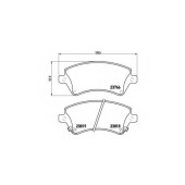 Колодки тормозные дисковые для TOYOTA COROLLA(##E11#, #E12J#, #E12T#, CDE12#, NDE12#, ZDE12#, ZZE12#) <b>BREMBO P 83 064 / 23766</b>