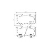 Колодки тормозные дисковые для LEXUS GX / MITSUBISHI PAJERO / TOYOTA 4 RUNNER, FJ CRUISER, FORTUNER, HILUX, LAND CRUISER 150, LAND CRUISER, TUNDRA <b>BREMBO P 83 066 / 24024</b>