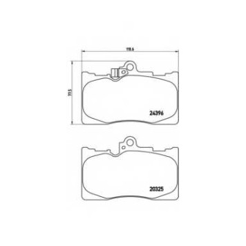 Колодки тормозные дисковые для LEXUS GS, IS, RC / TOYOTA CROWN, MARK <b>BREMBO P 83 072 / 20325</b>