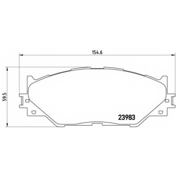 Колодки тормозные дисковые для LEXUS IS(ALE2#, AVE3#, GSE2#, GSE3#, USE2#) <b>BREMBO P 83 074 / 23983</b>